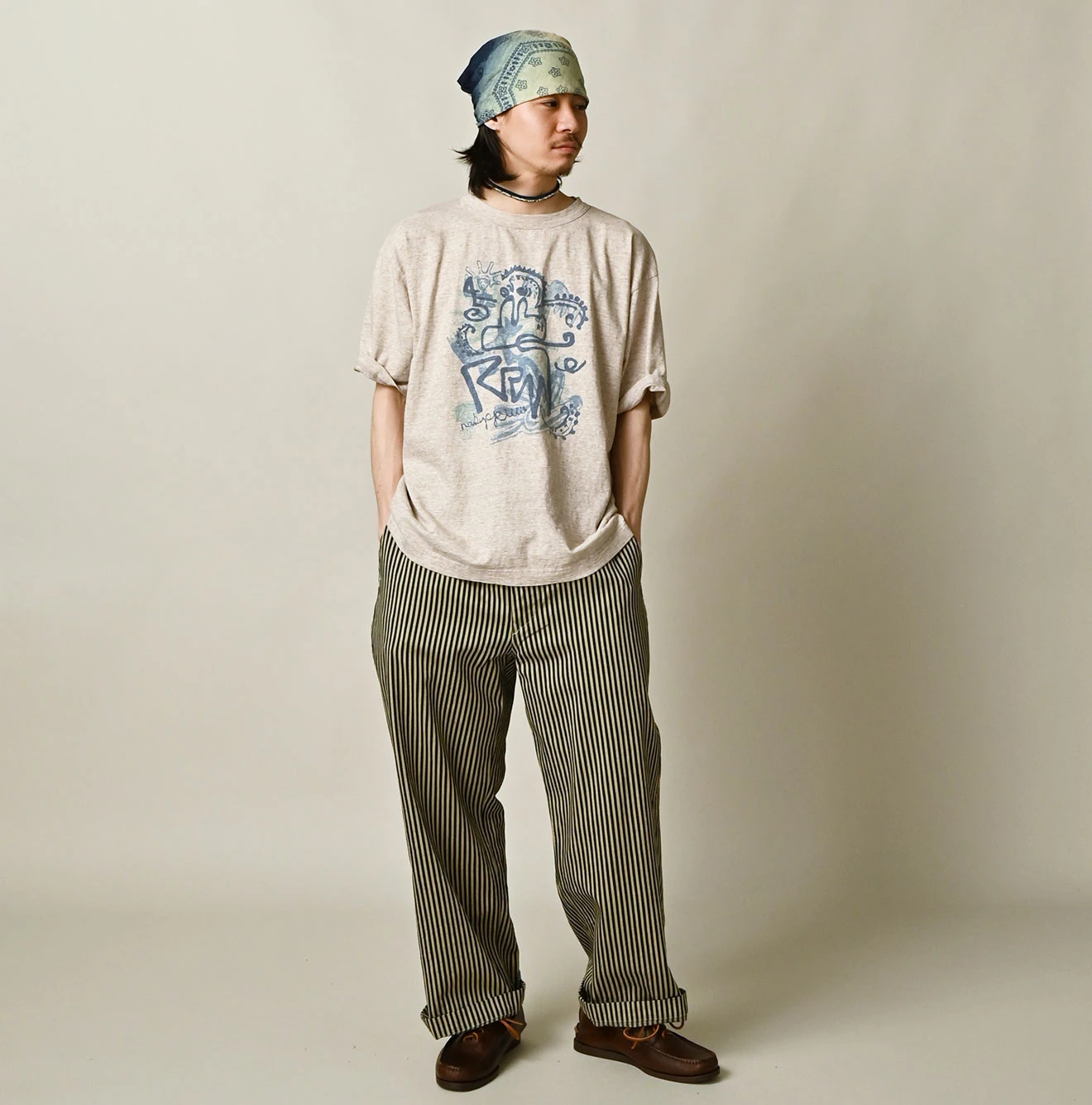 45R(フォーティファイブアール) |ナスッピープリントの908オーシャンTシャツ（トップ）