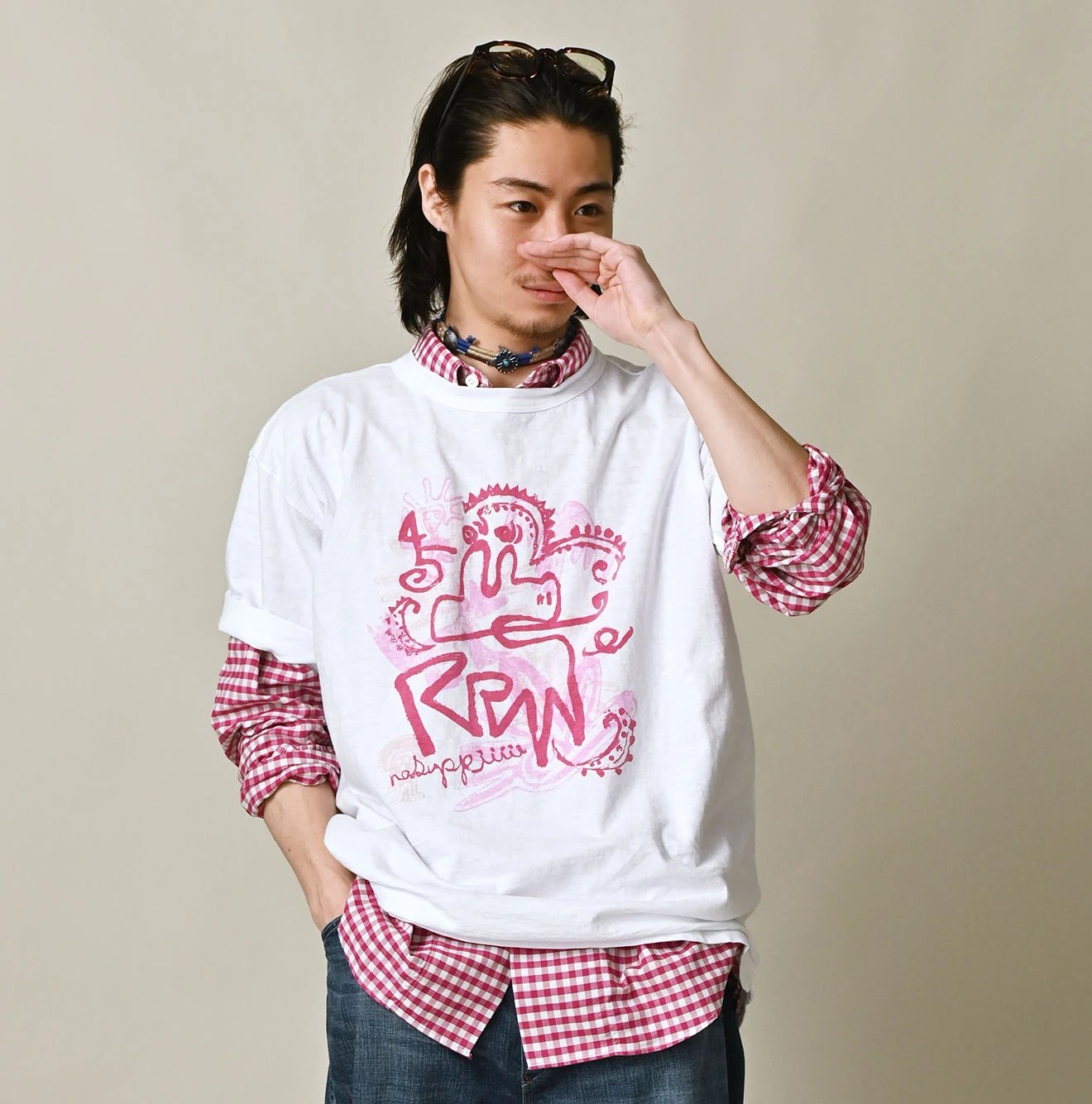 45R(フォーティファイブアール) |ナスッピープリントの908オーシャンTシャツ