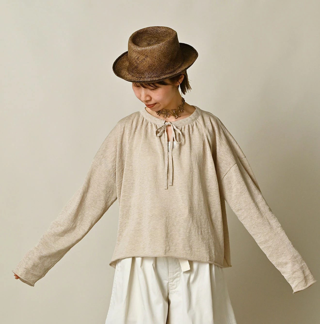 45R(フォーティファイブアール) |ギマのギャザーブラウス