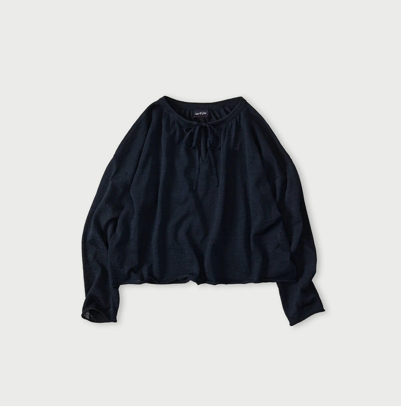 45R(フォーティファイブアール) |ギマのギャザーブラウス（インディゴ）