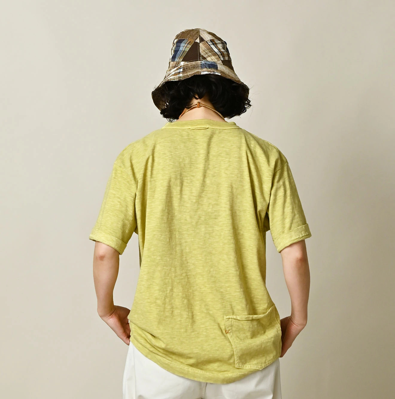 45R/45rpm 天竺の908オーシャンTシャツ（45草染）定価20900円 25SS イエロー レディース フォーティーファイブアールピーエム【中古】5-0614M♪ 45R（フォーティファイブアール）| 天竺の908オーシャンTシャツ（45草