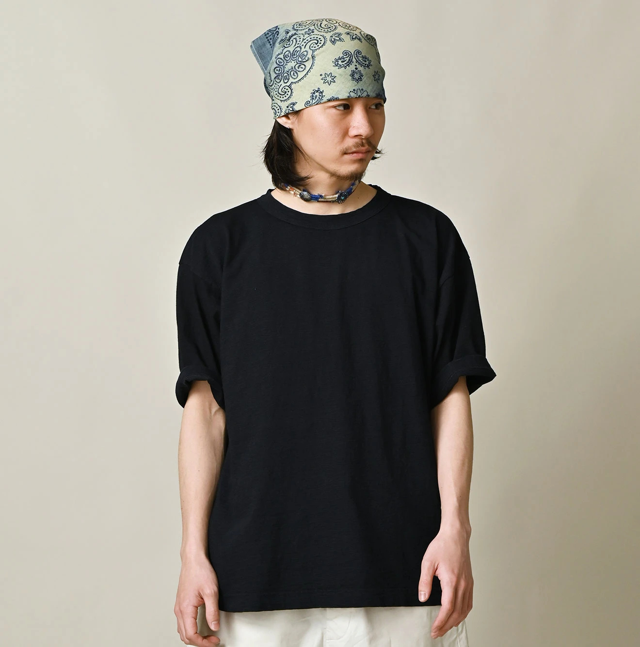 美品 45R 藍ざっくりネルの908チロルシャツ 4 ゆったり ユニセックス 進化したスビンカノコのローファーポロシャツとお米チノの908パンツ