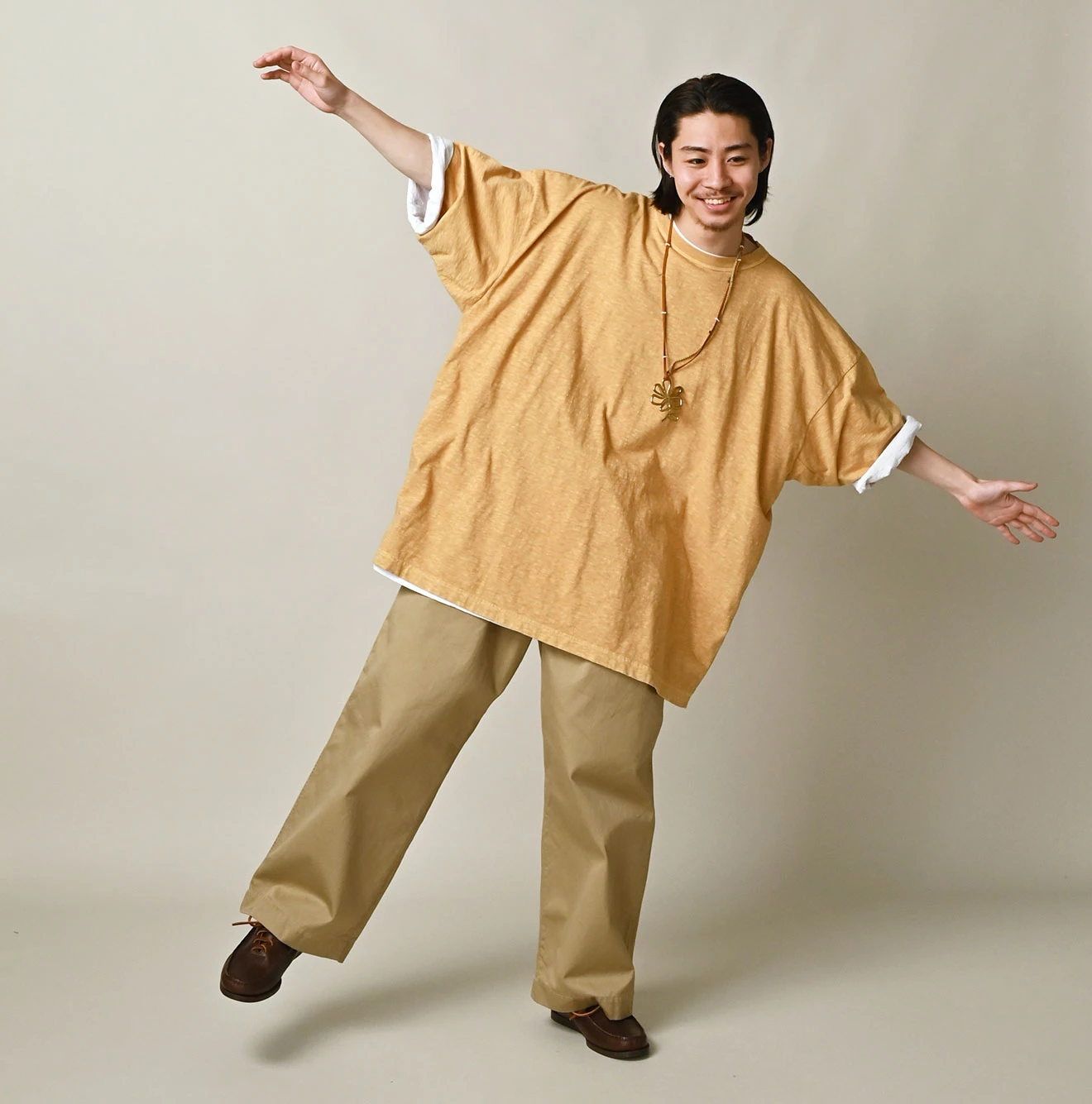 45R(フォーティファイブアール) |天竺の908オーシャンTシャツ 9.8サイズ（45草染）