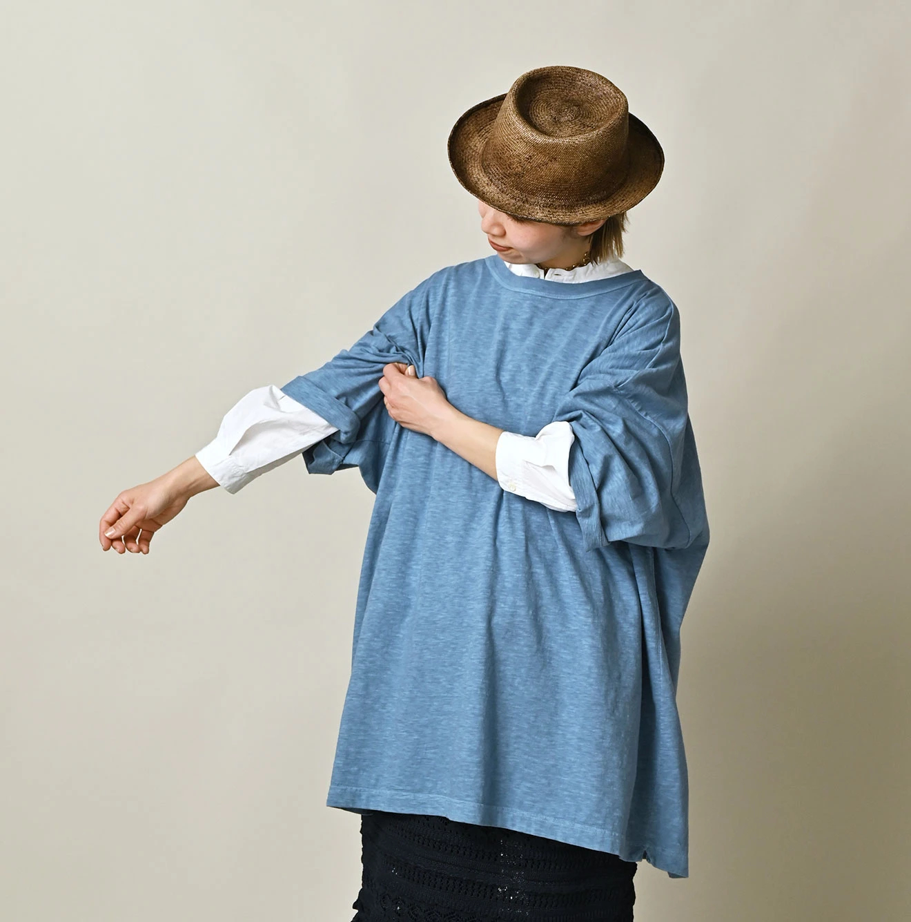 45R(フォーティファイブアール) |天竺の908オーシャンTシャツ 9.8サイズ（45草染）