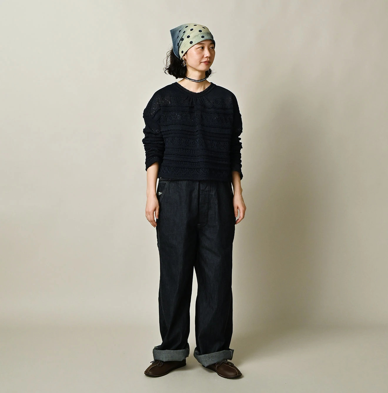 45R(フォーティファイブアール) |ギマのレースMシャツ（インディゴ）