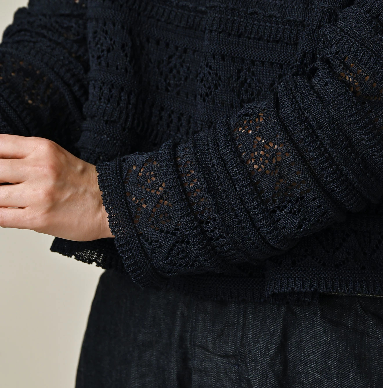 45R(フォーティファイブアール) |ギマのレースMシャツ（インディゴ）