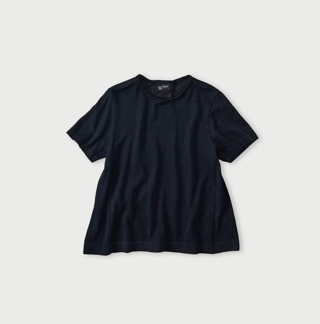 45R(フォーティファイブアール) |ギマのフレアTシャツ（インディゴ）