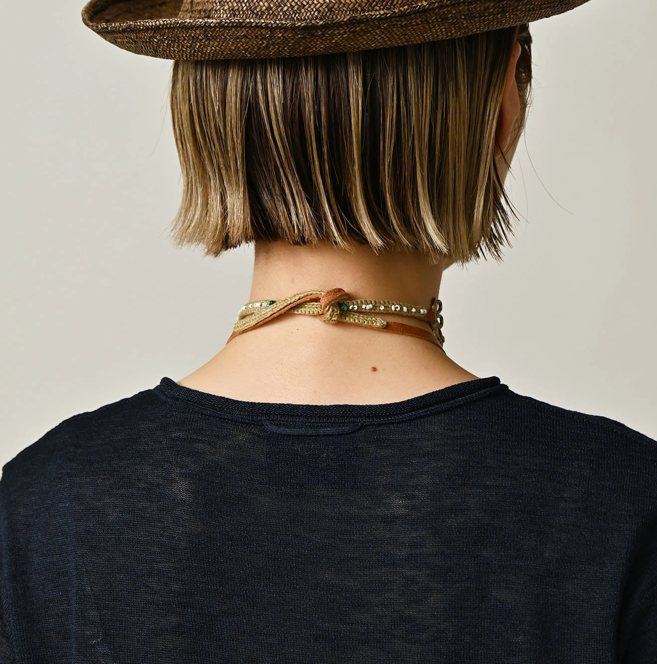 45R(フォーティファイブアール) |ギマのフレアTシャツ（インディゴ）