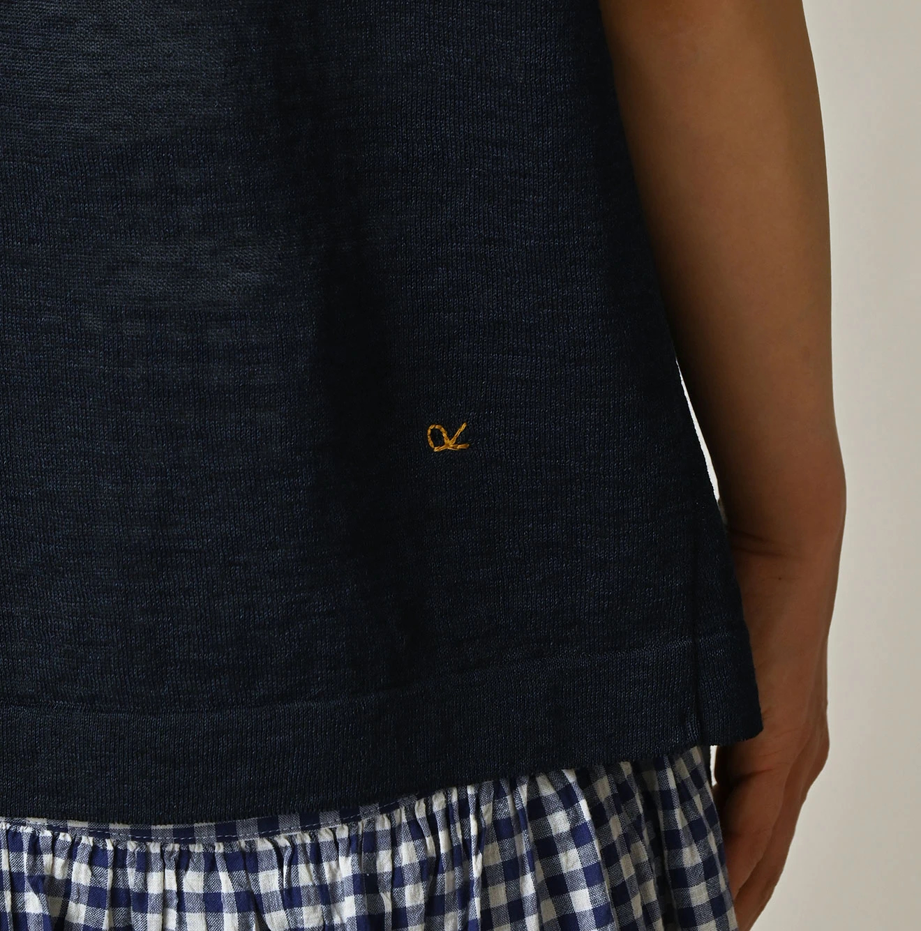 45R(フォーティファイブアール) |ギマのフレアTシャツ（インディゴ）