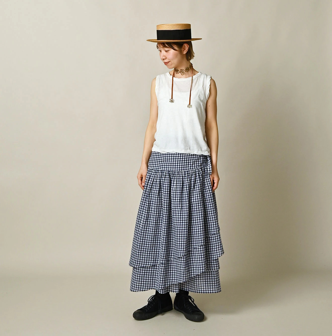 45R(フォーティファイブアール) |ONEONE 宝物の超ガーゼ天竺キャミ（トップ）