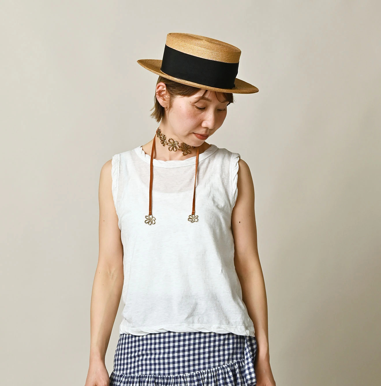 45R(フォーティファイブアール) |ONEONE 宝物の超ガーゼ天竺キャミ（トップ）