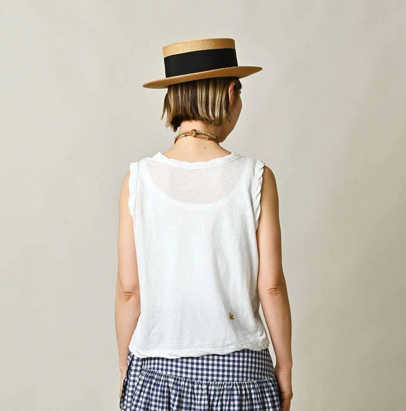 45R(フォーティファイブアール) |ONEONE 宝物の超ガーゼ天竺キャミ（トップ）