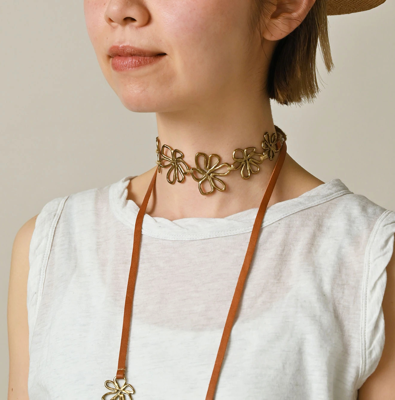 45R(フォーティファイブアール) |ONEONE 宝物の超ガーゼ天竺キャミ（トップ）