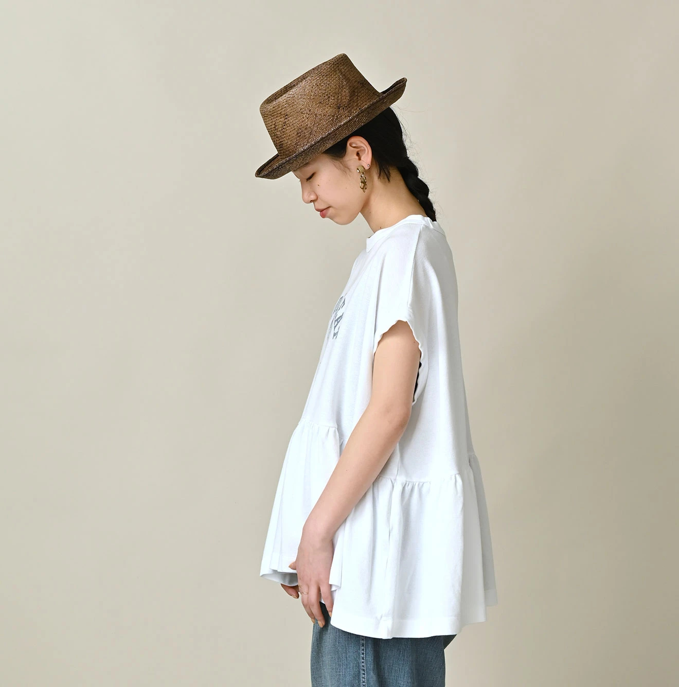 45R(フォーティファイブアール) |ONEONE 宝物の天竺ギャザーMキャミ