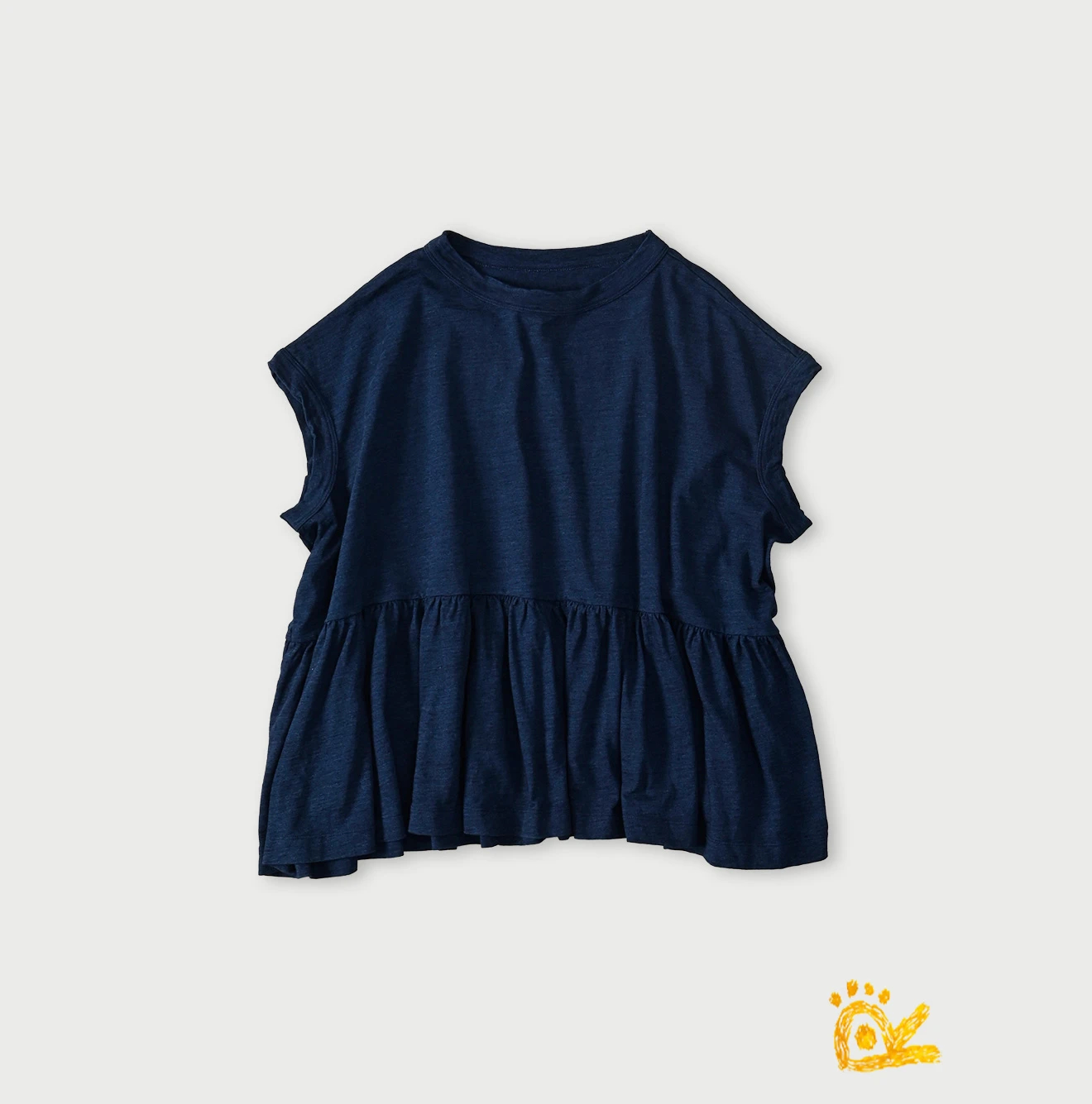 45R(フォーティファイブアール) |ONEONE 宝物のいろいろ天竺ギャザーＭキャミ（インディゴ）