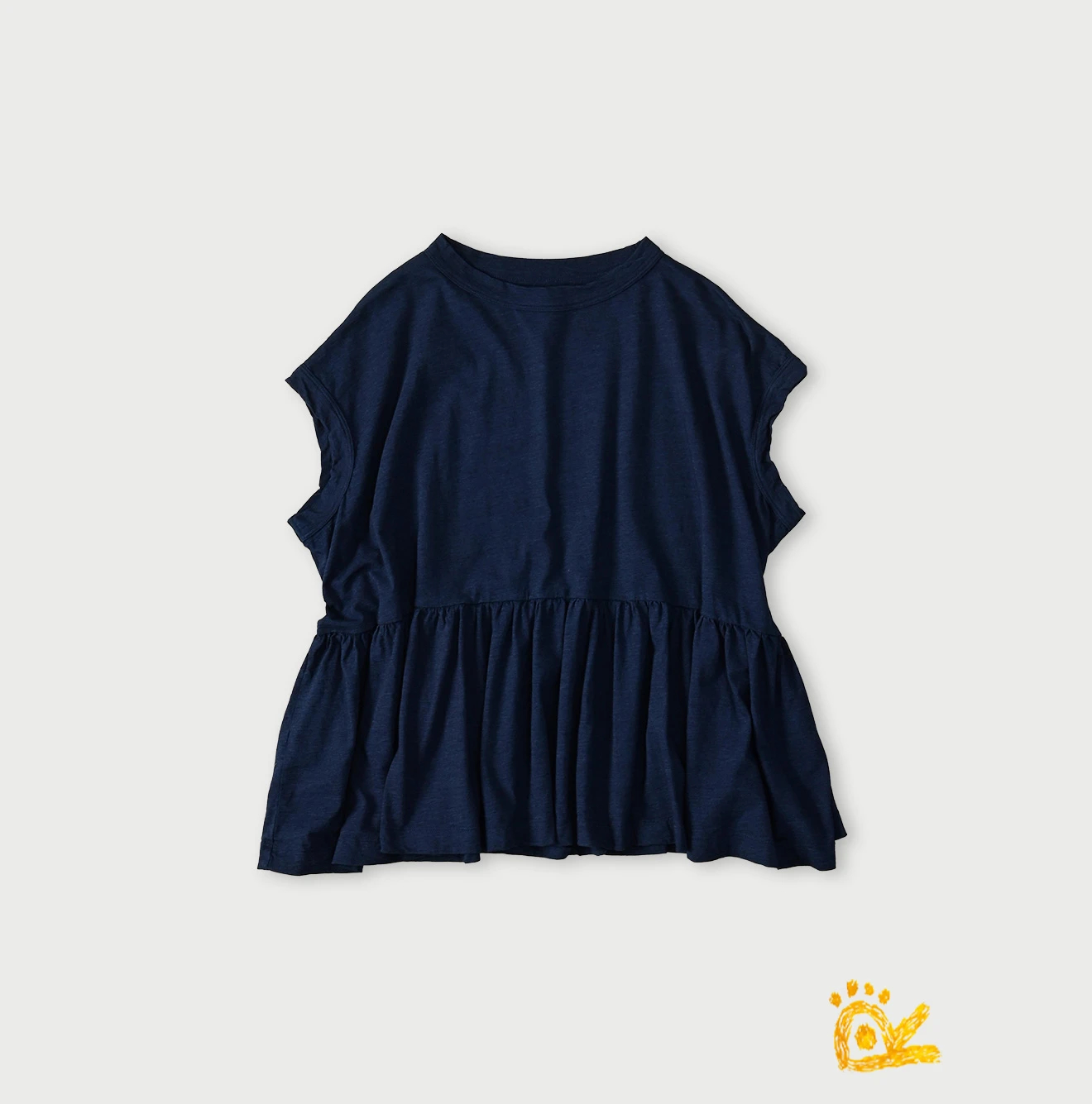 45R(フォーティファイブアール) |ONEONE 宝物のいろいろ天竺ギャザーＭキャミ（インディゴ）