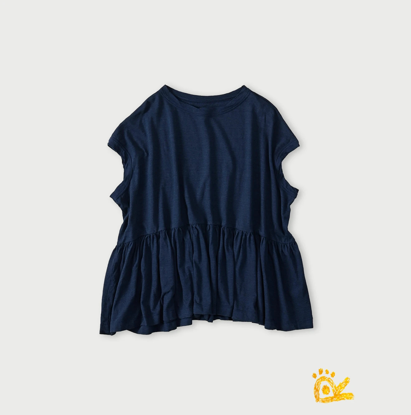 45R(フォーティファイブアール) |ONEONE 宝物のいろいろ天竺ギャザーＭキャミ（インディゴ）