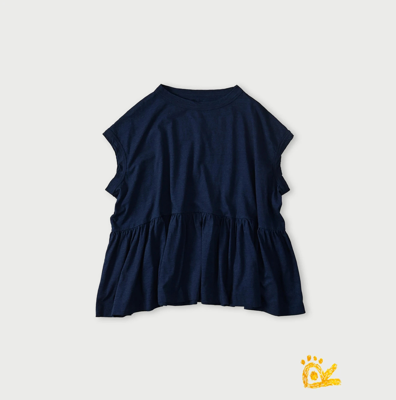 45R(フォーティファイブアール) |ONEONE 宝物のいろいろ天竺ギャザーＭキャミ（インディゴ）