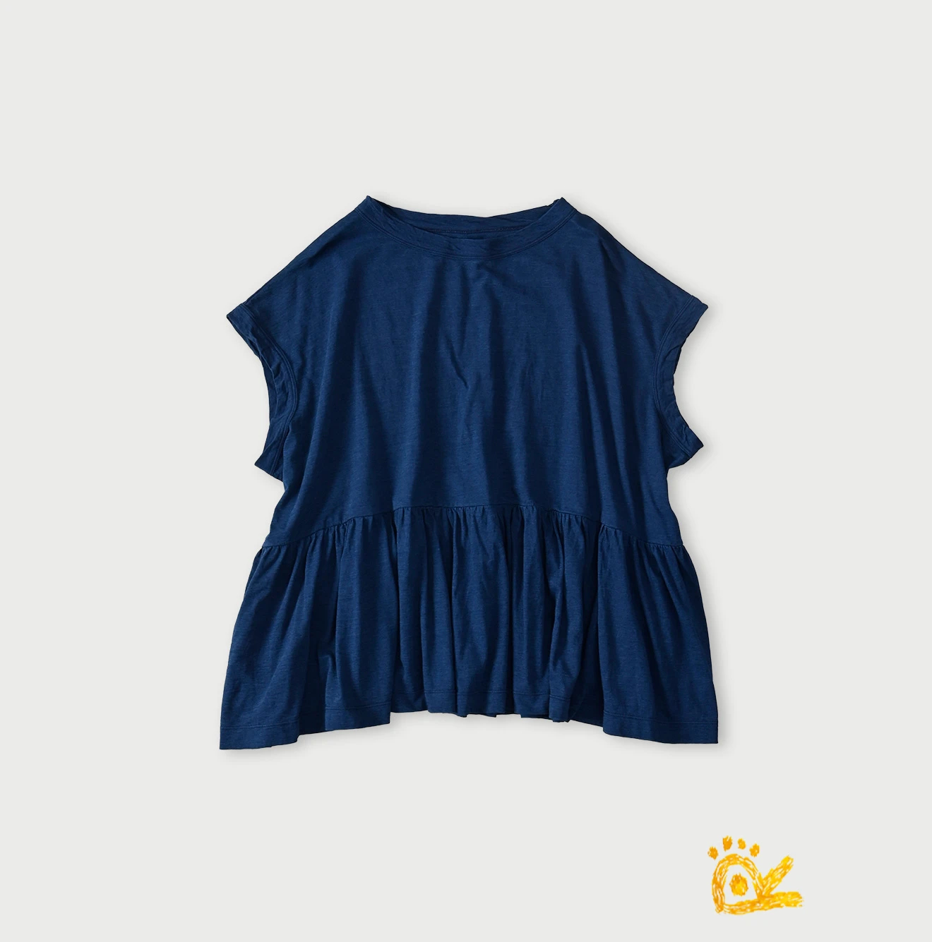 45R(フォーティファイブアール) |ONEONE 宝物のいろいろ天竺ギャザーＭキャミ（インディゴ）