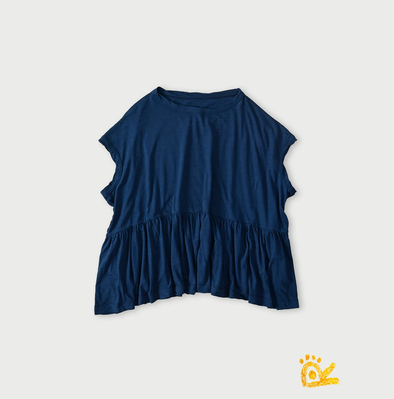 45R(フォーティファイブアール) |ONEONE 宝物のいろいろ天竺ギャザーＭキャミ（インディゴ）