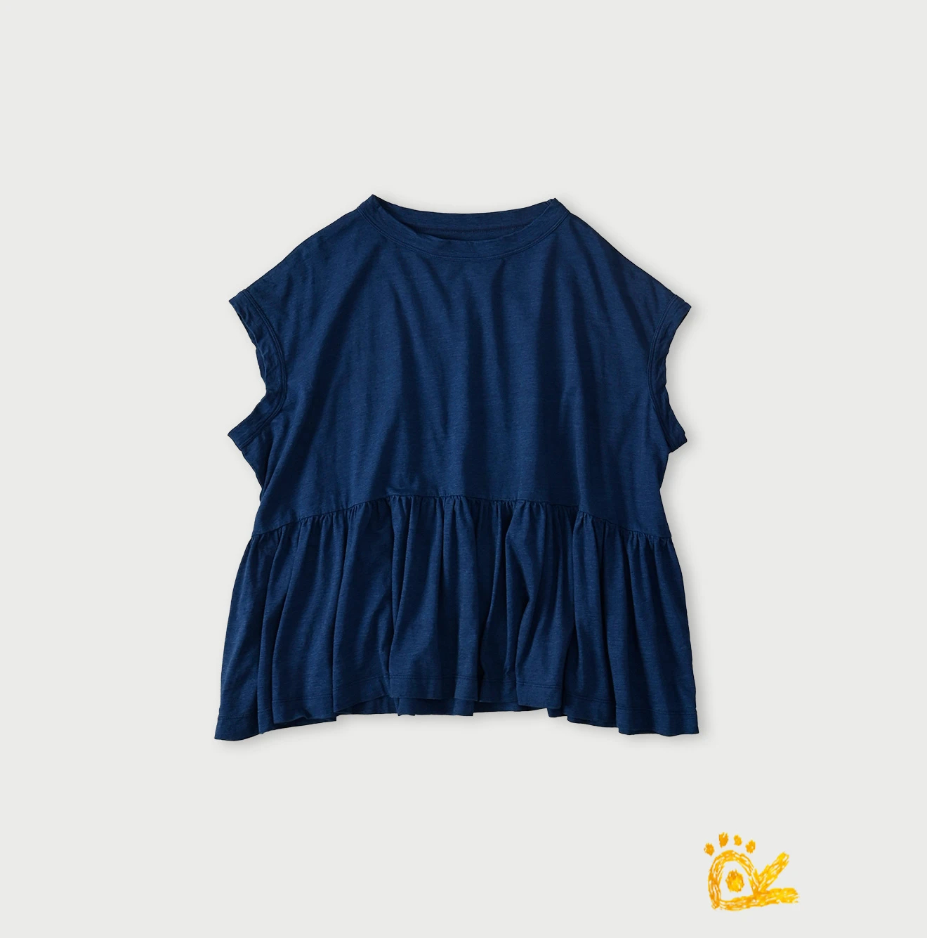 45R(フォーティファイブアール) |ONEONE 宝物のいろいろ天竺ギャザーＭキャミ（インディゴ）