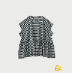 88-インディゴ ボーダー天竺