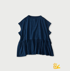 90-インディゴ ピンボーダー天竺