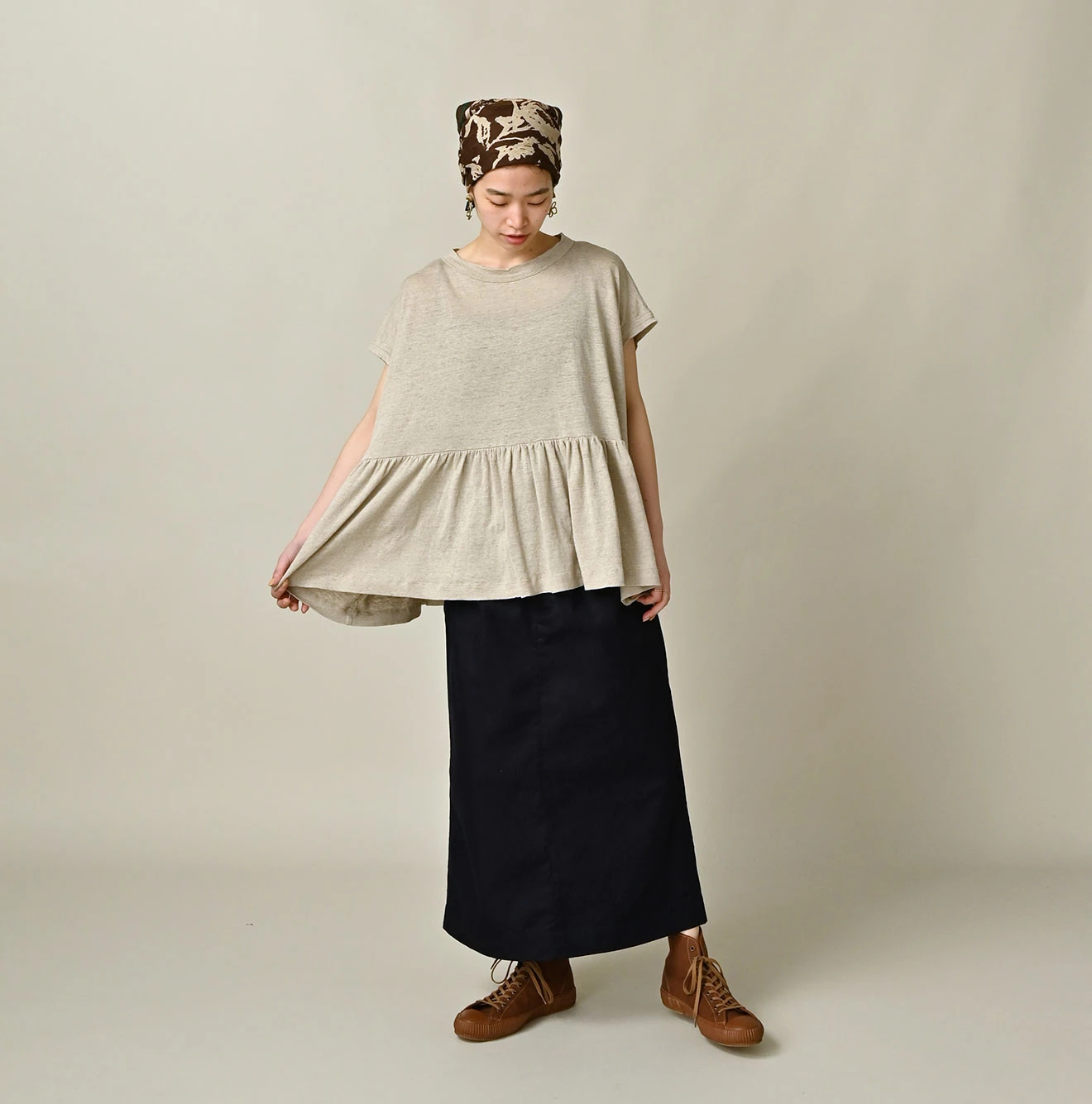 45R(フォーティファイブアール) |ONEONE 宝物の天竺ギャザーMキャミ