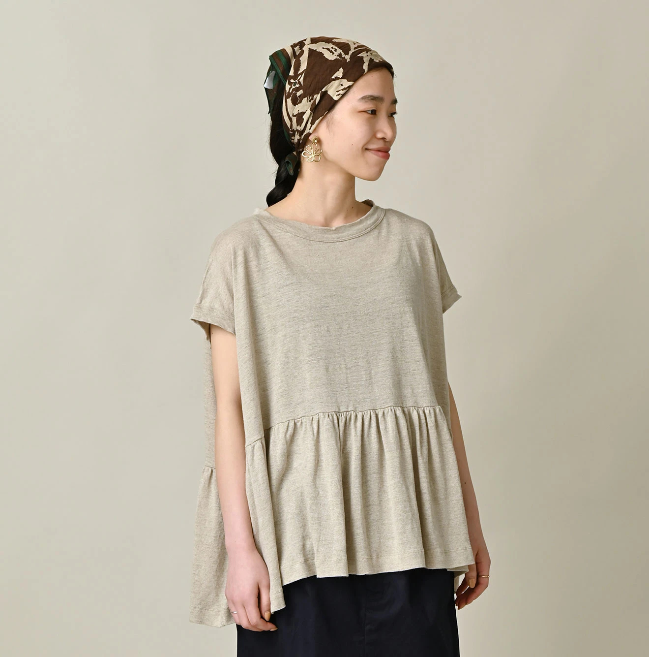 45R(フォーティファイブアール) |ONEONE 宝物の天竺ギャザーMキャミ