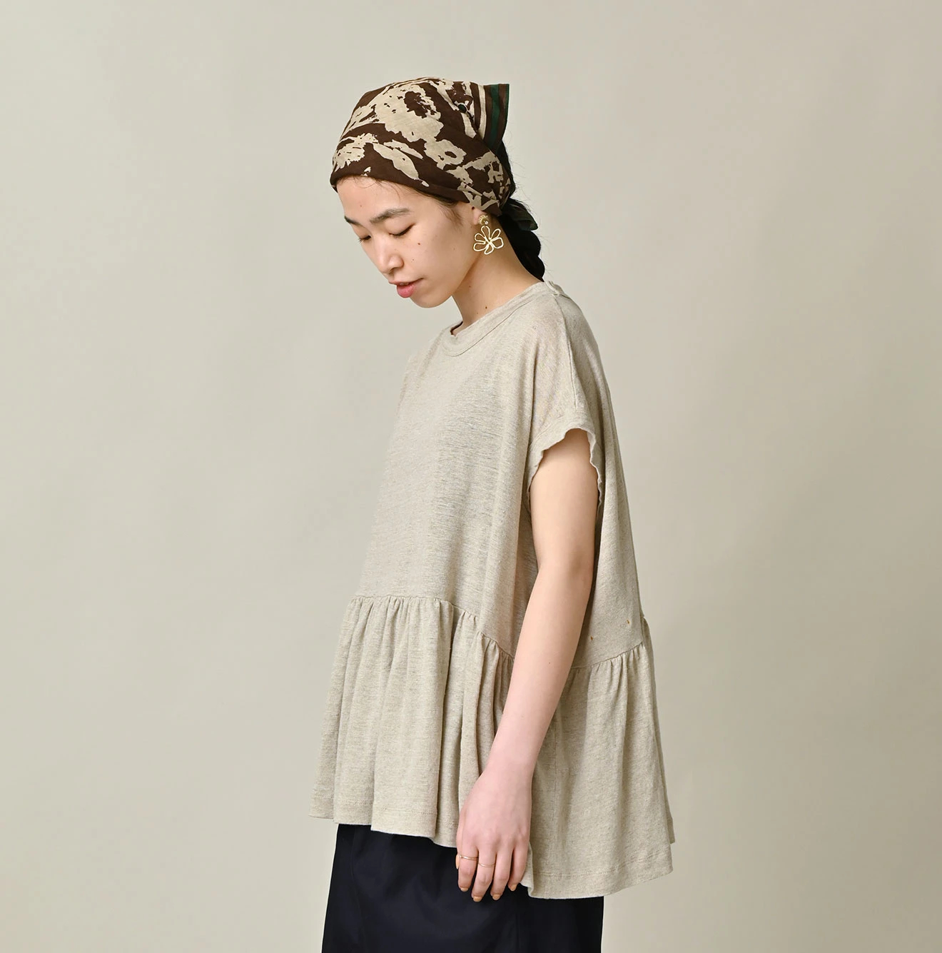 45R(フォーティファイブアール) |ONEONE 宝物の天竺ギャザーMキャミ