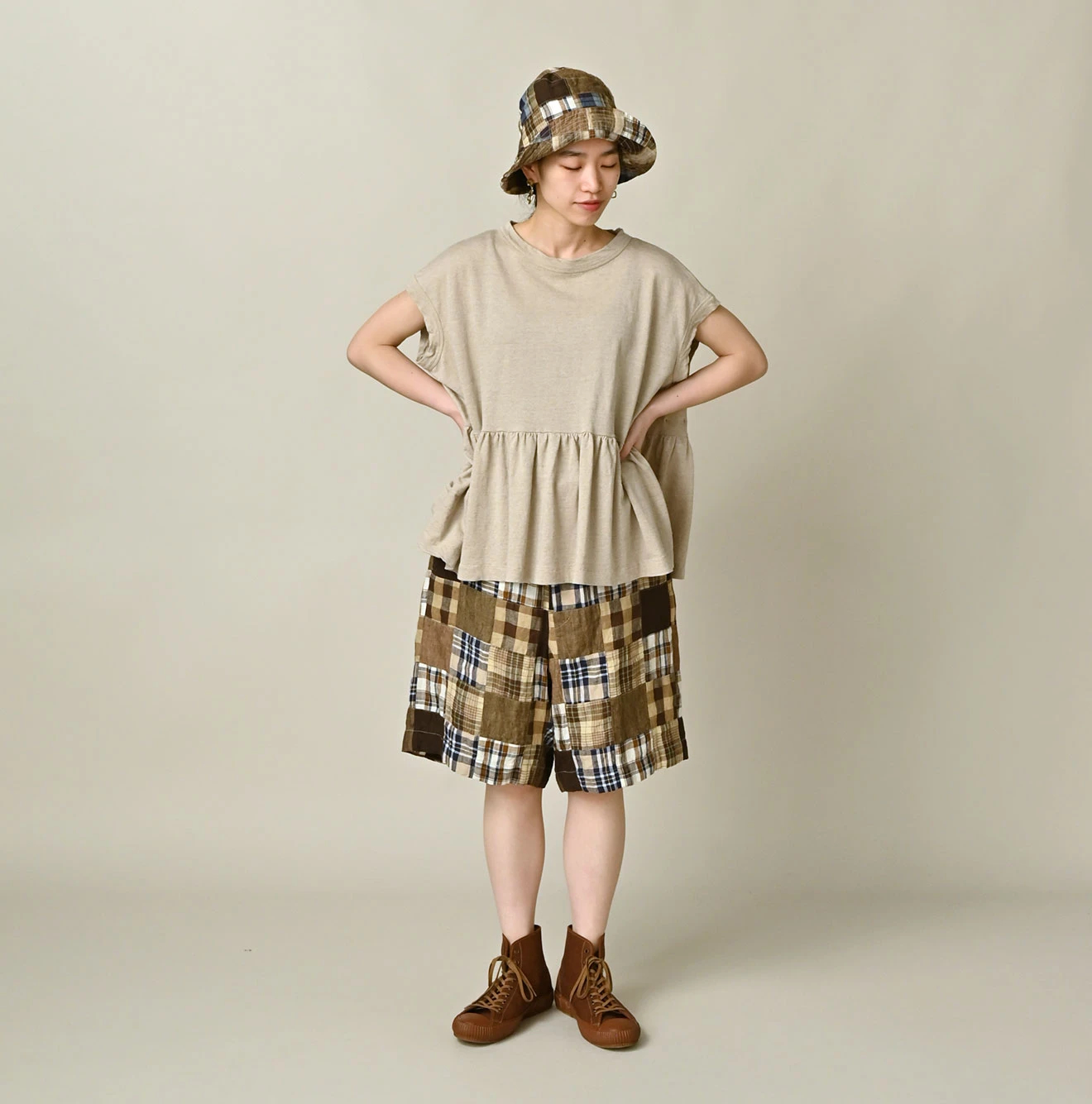 45R(フォーティファイブアール) |ONEONE 宝物の天竺ギャザーMキャミ