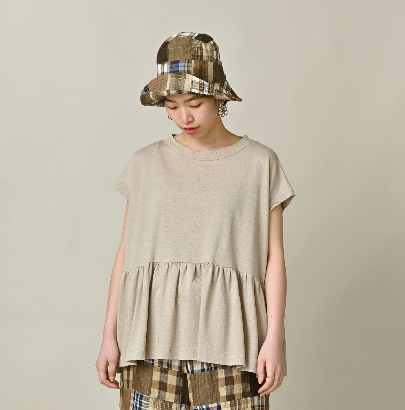 45R(フォーティファイブアール) |ONEONE 宝物の天竺ギャザーMキャミ