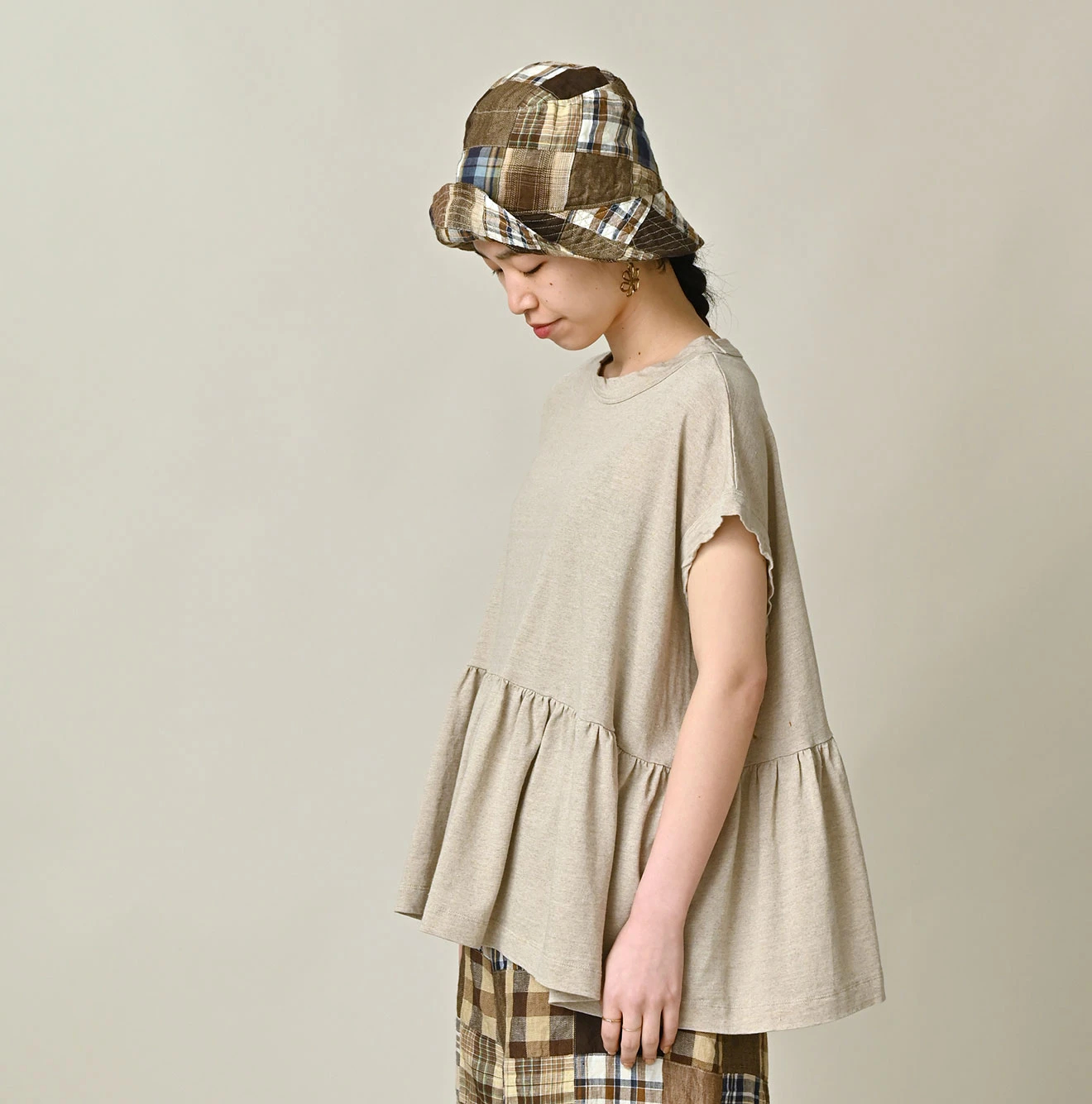 45R(フォーティファイブアール) |ONEONE 宝物の天竺ギャザーMキャミ