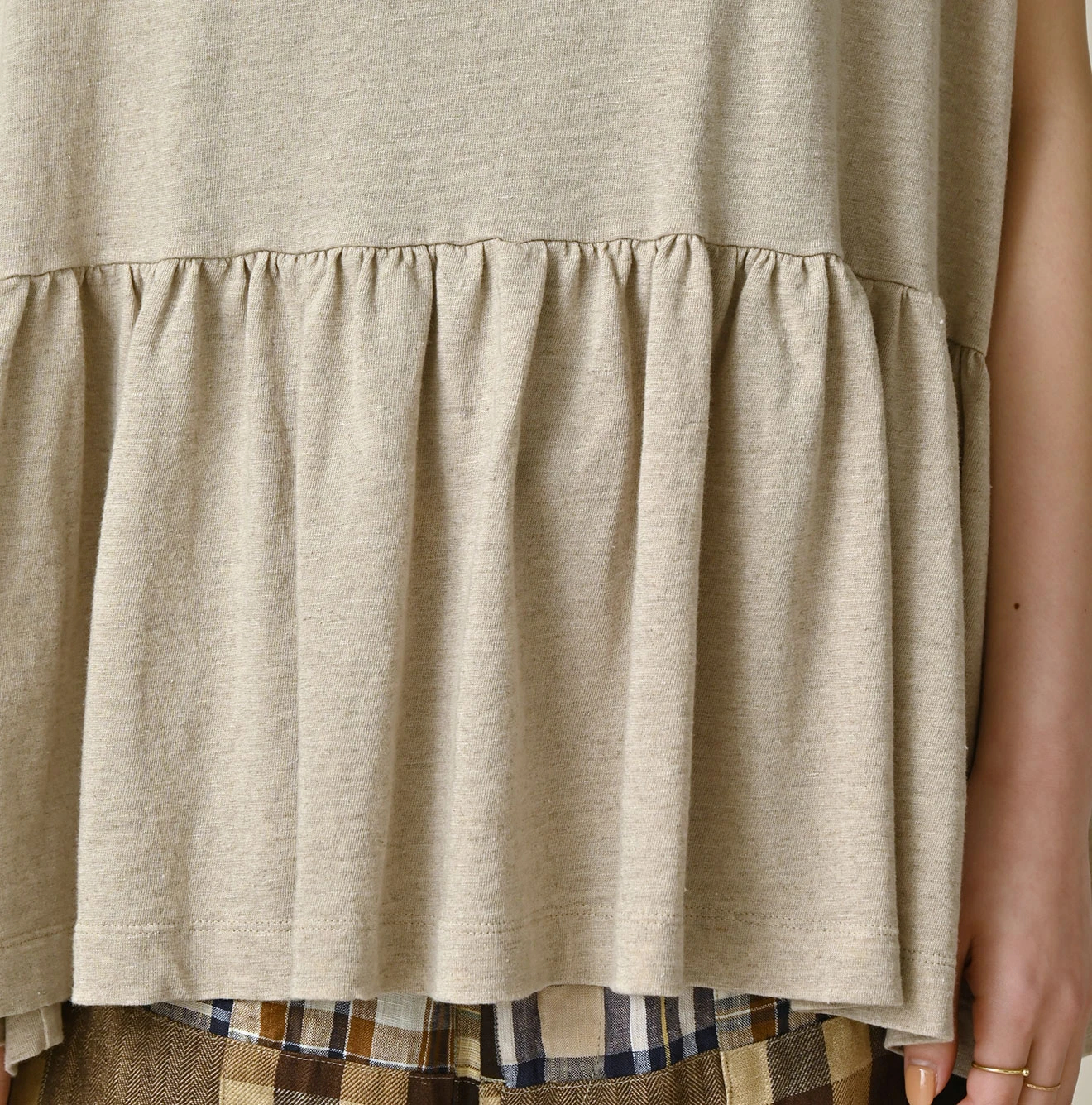 45R(フォーティファイブアール) |ONEONE 宝物の天竺ギャザーMキャミ