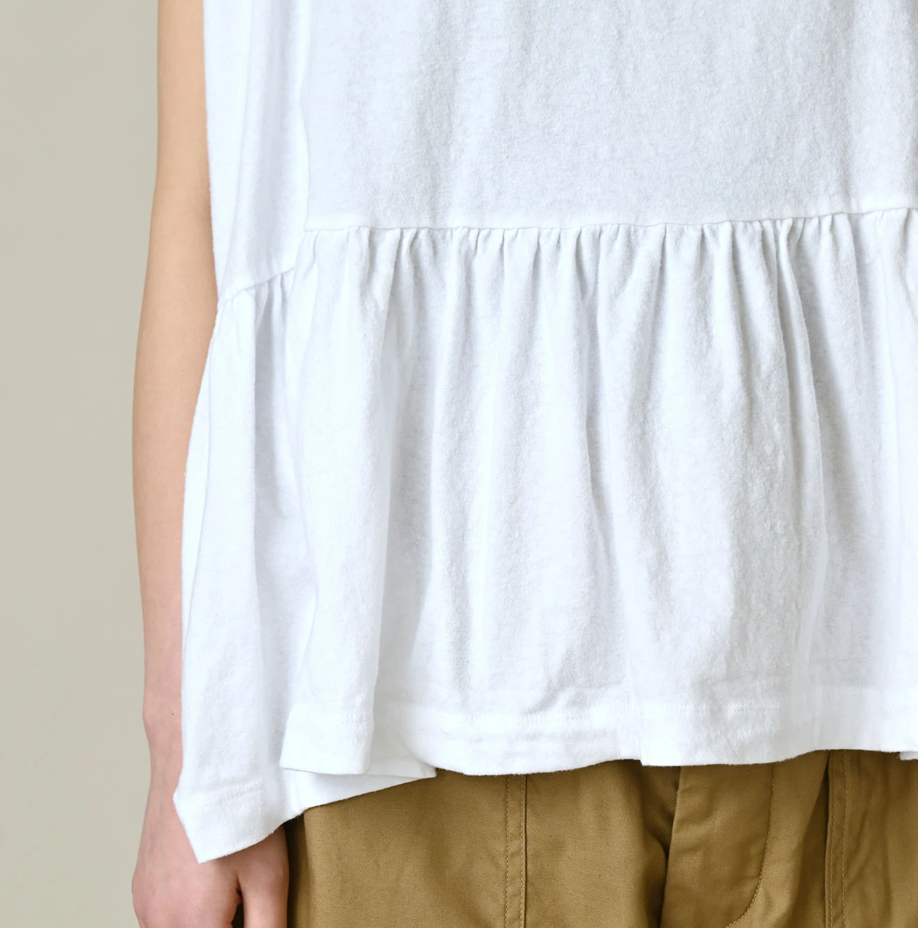 45R(フォーティファイブアール) |ONEONE 宝物の天竺ギャザーMキャミ