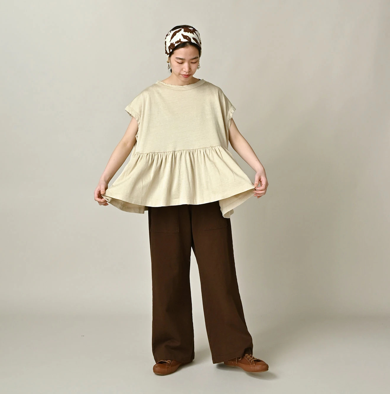 45R(フォーティファイブアール) |ONEONE 宝物の天竺ギャザーＭキャミ