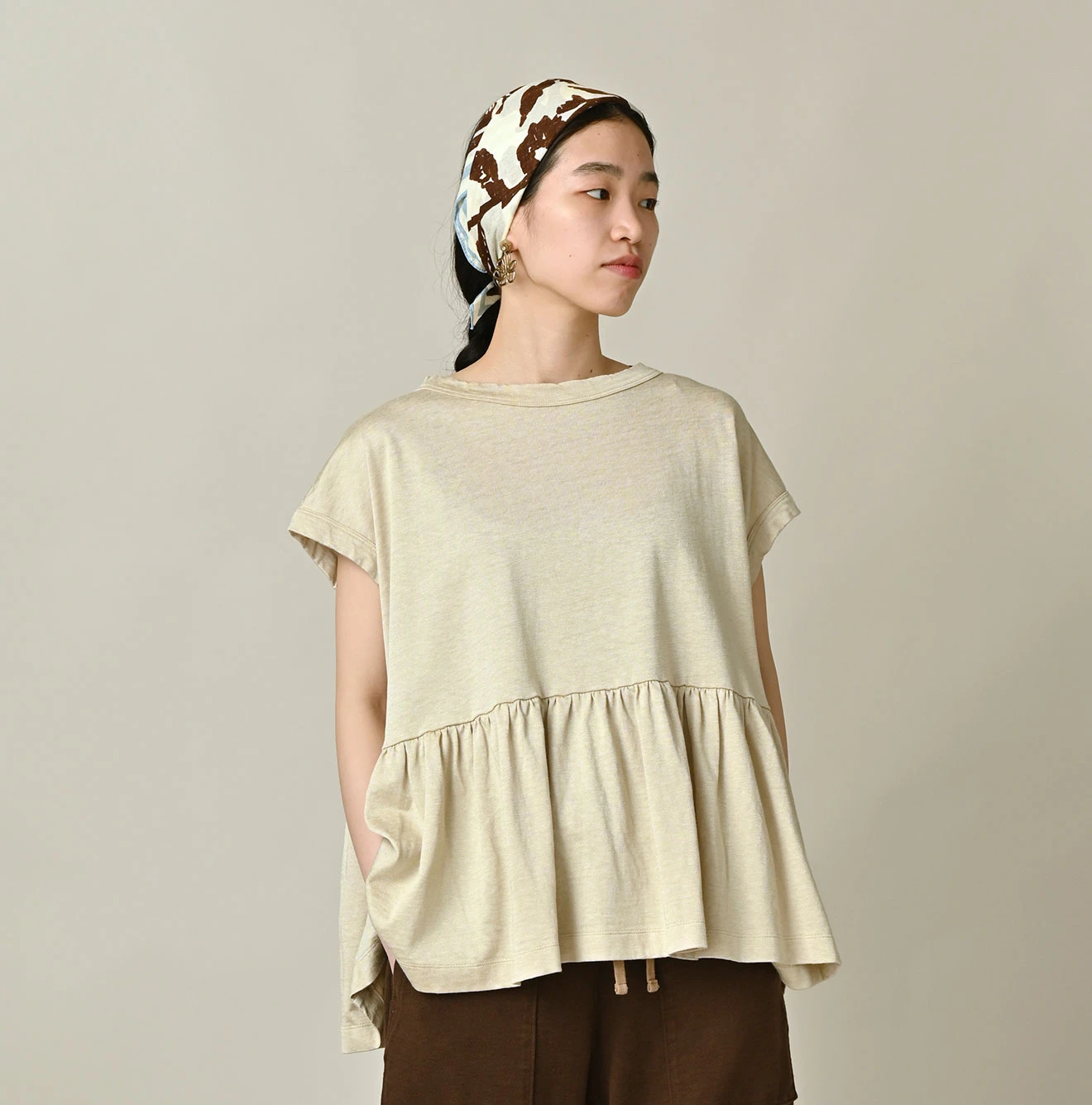 45R(フォーティファイブアール) |ONEONE 宝物の天竺ギャザーＭキャミ