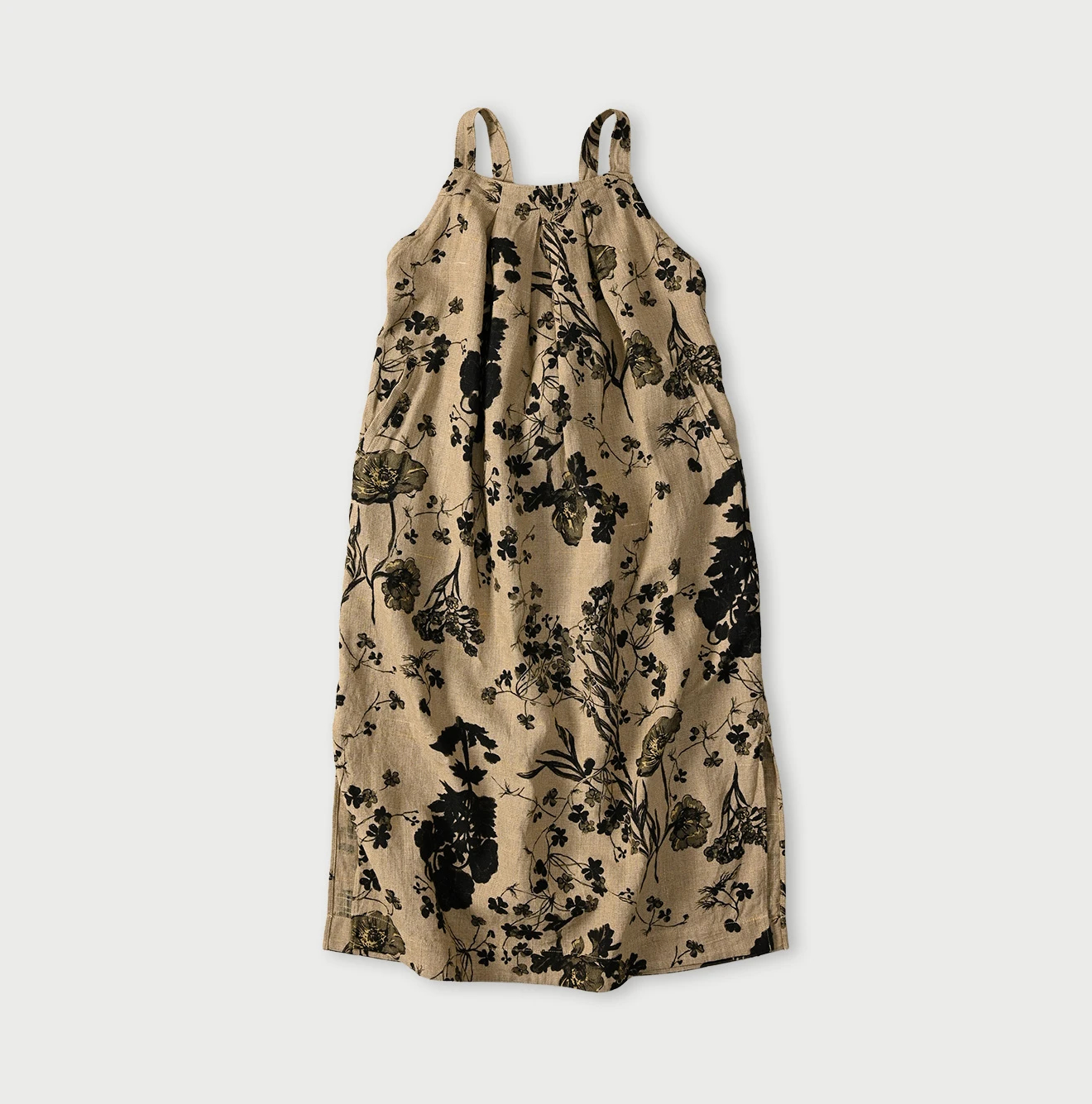 45R(フォーティファイブアール) |ギマゴザダックリンネルプリントのタックタックドレス