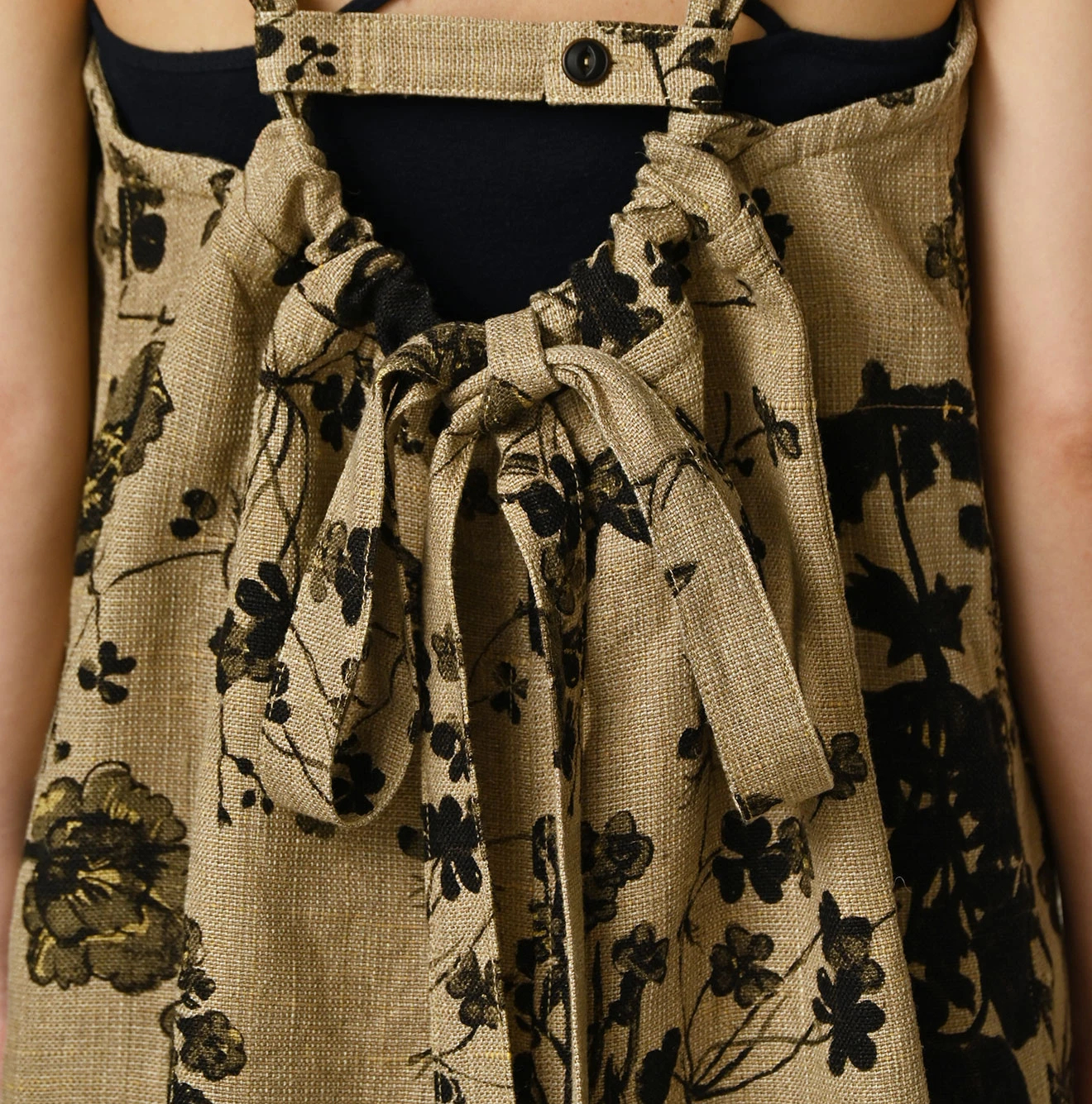 45R(フォーティファイブアール) |ギマゴザダックリンネルプリントのタックタックドレス