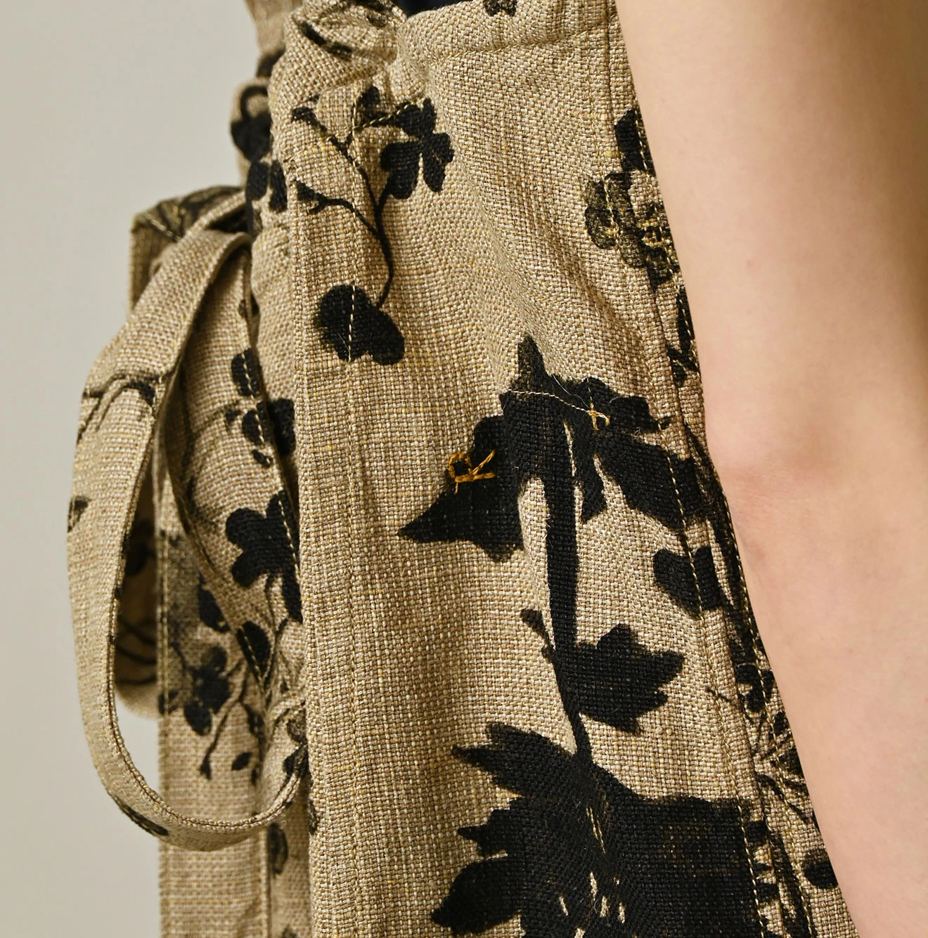 45R(フォーティファイブアール) |ギマゴザダックリンネルプリントのタックタックドレス