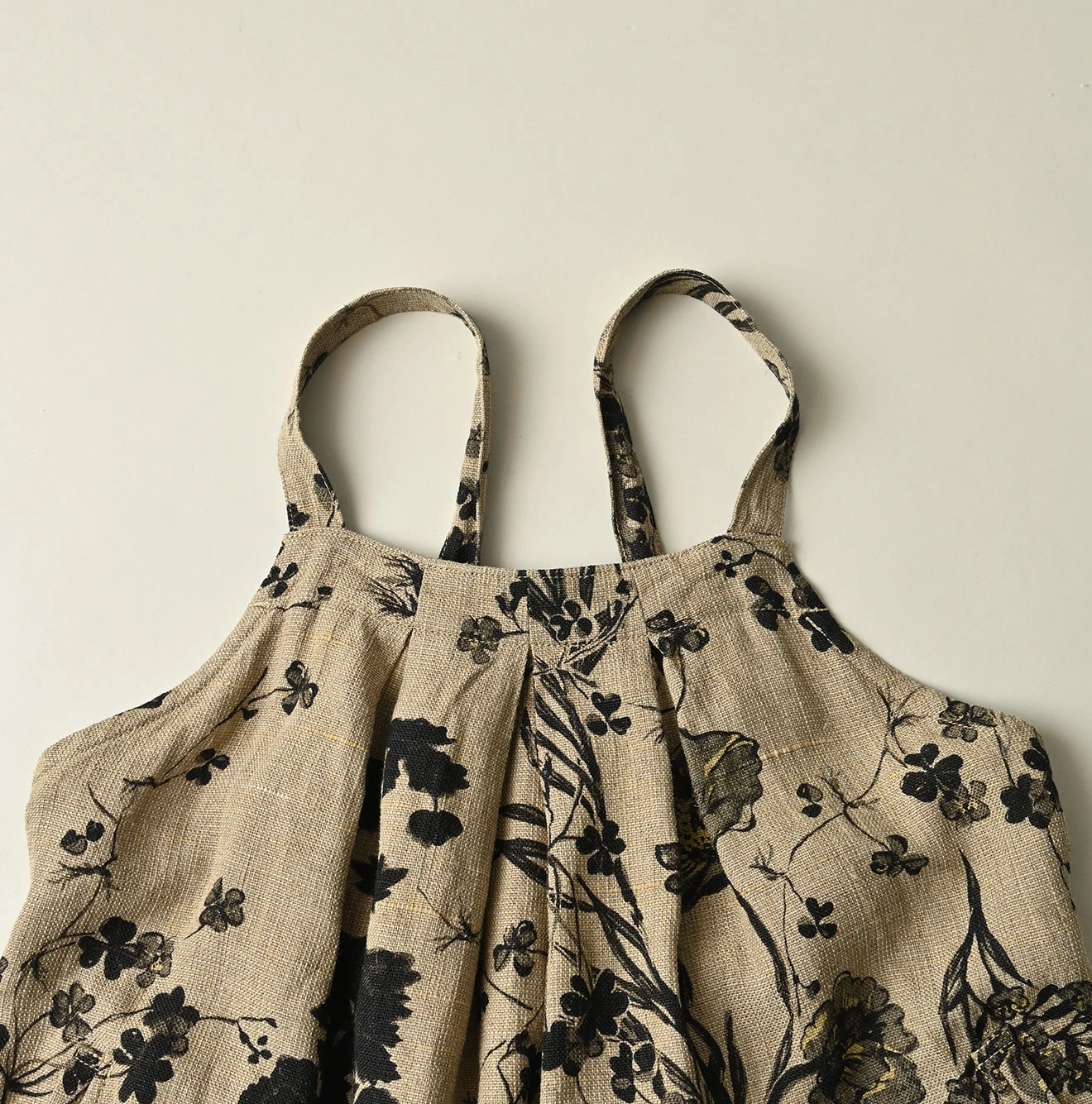 45R(フォーティファイブアール) |ギマゴザダックリンネルプリントのタックタックドレス