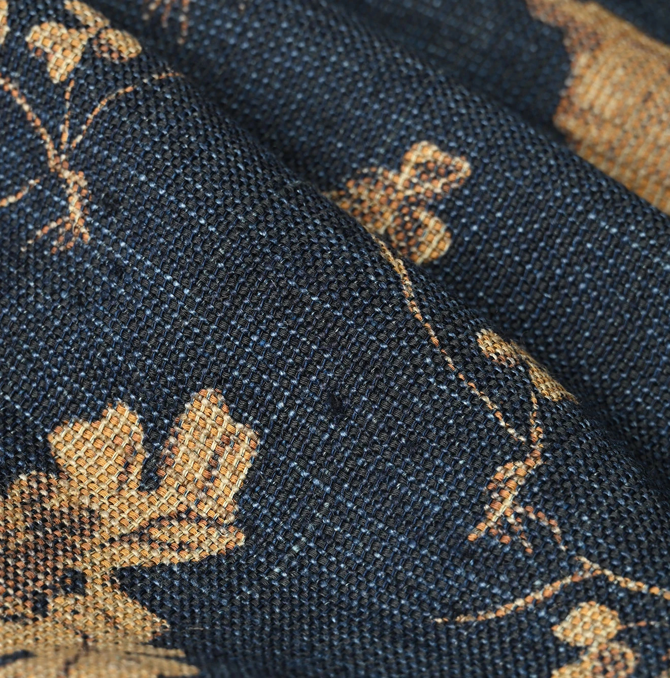 45R(フォーティファイブアール) |ギマゴザダックリンネルプリントのイージーエプロンスカート（インディゴ）