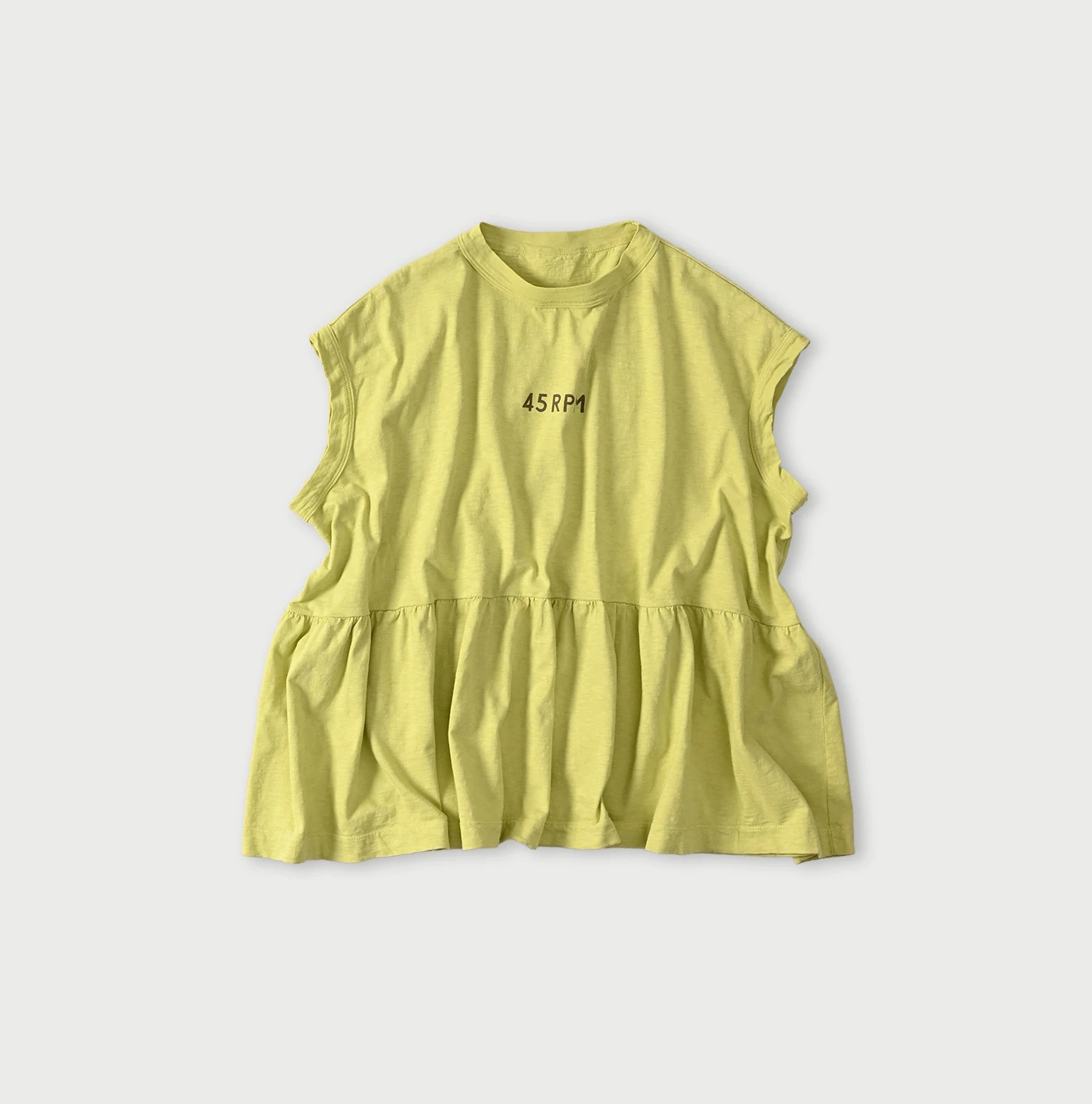 45R(フォーティファイブアール) |ピッコロゴプリントのギャザーＭキャミ