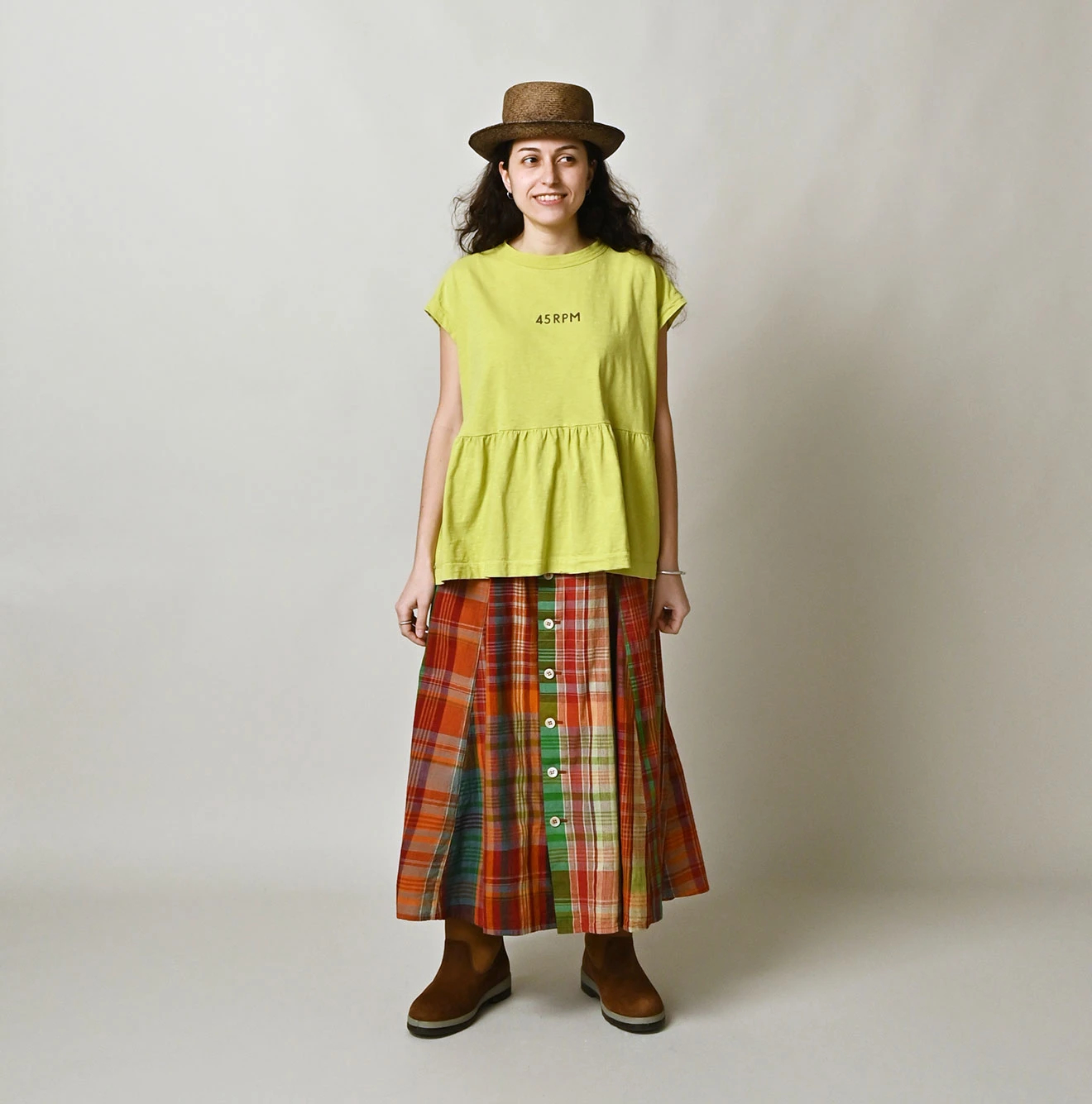 45R(フォーティファイブアール) |ピッコロゴプリントのギャザーＭキャミ