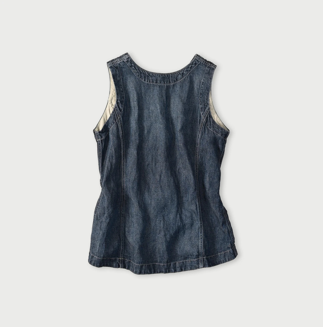 45R(フォーティファイブアール) |リネンデニムのオープンノースリーブ（重）