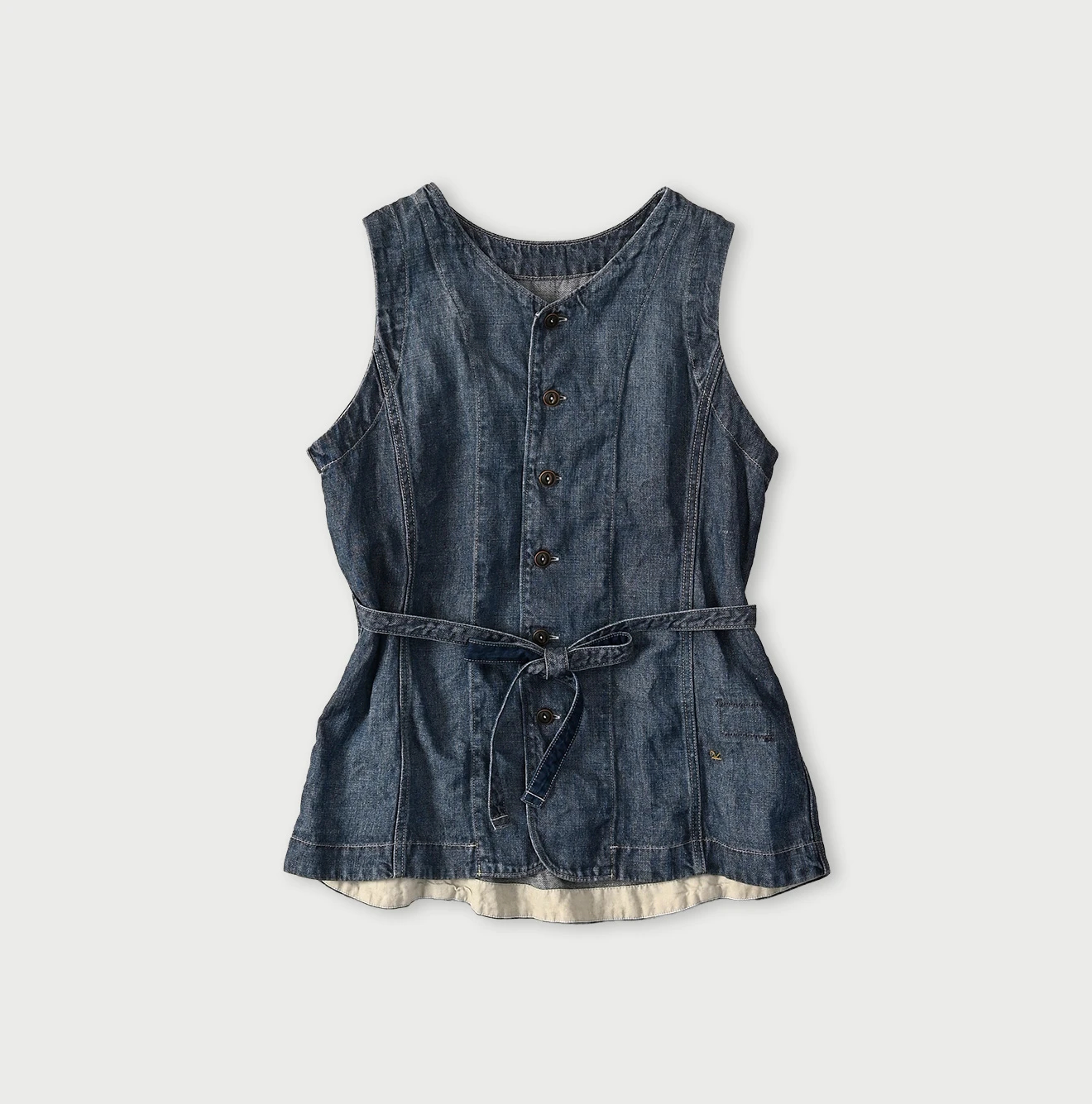 45R(フォーティファイブアール) |リネンデニムのオープンノースリーブ（重）