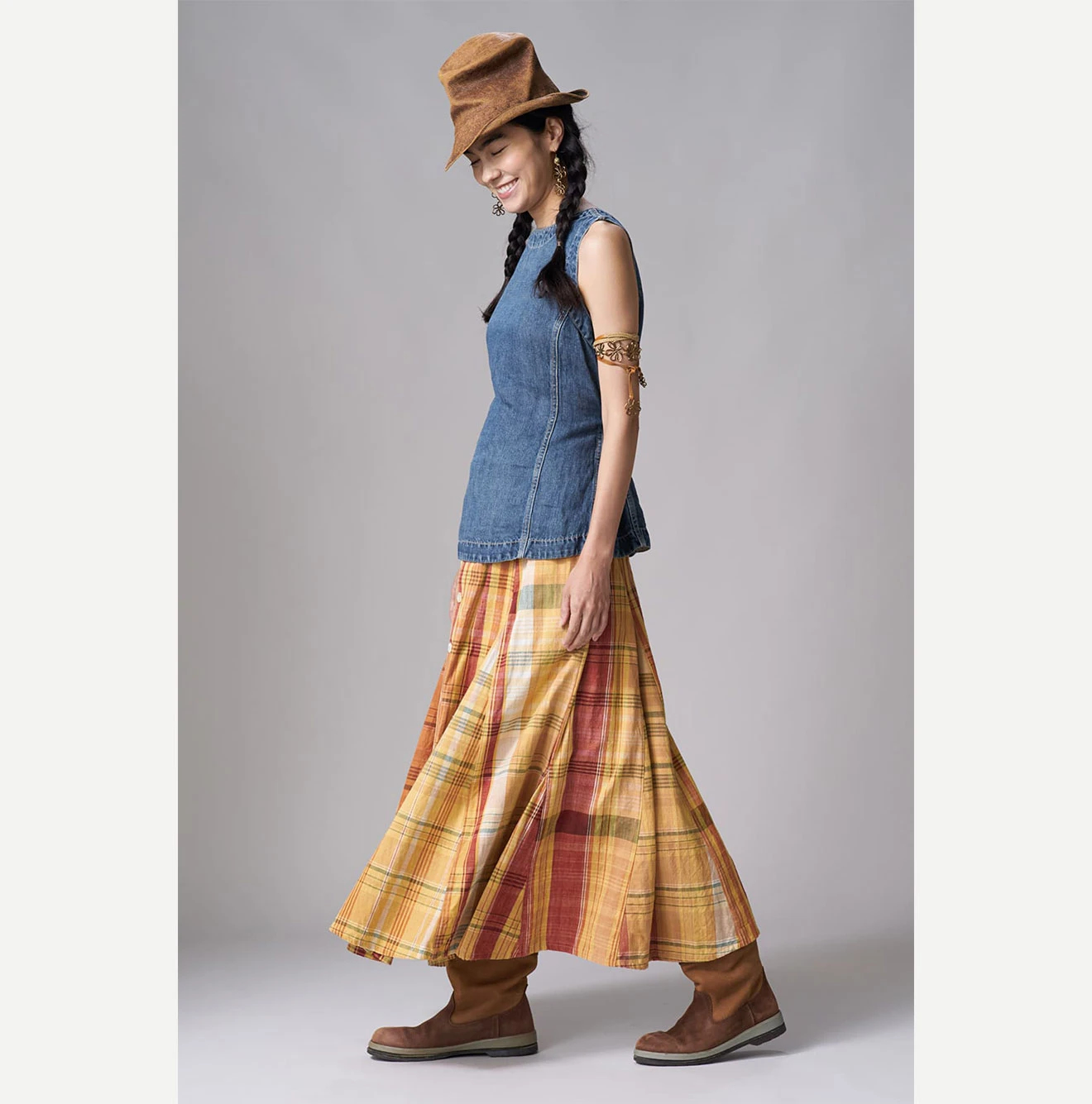 45R(フォーティファイブアール) |リネンデニムのオープンノースリーブ（重）