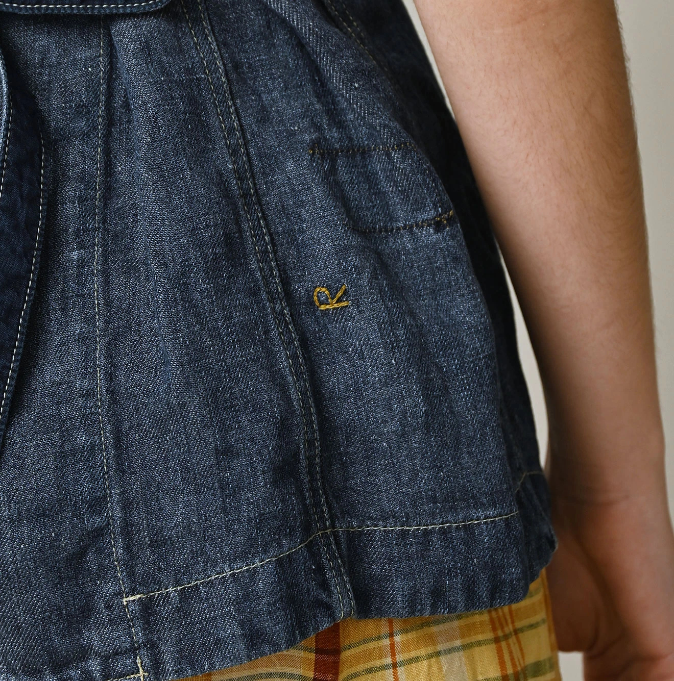 45R(フォーティファイブアール) |リネンデニムのオープンノースリーブ（重）