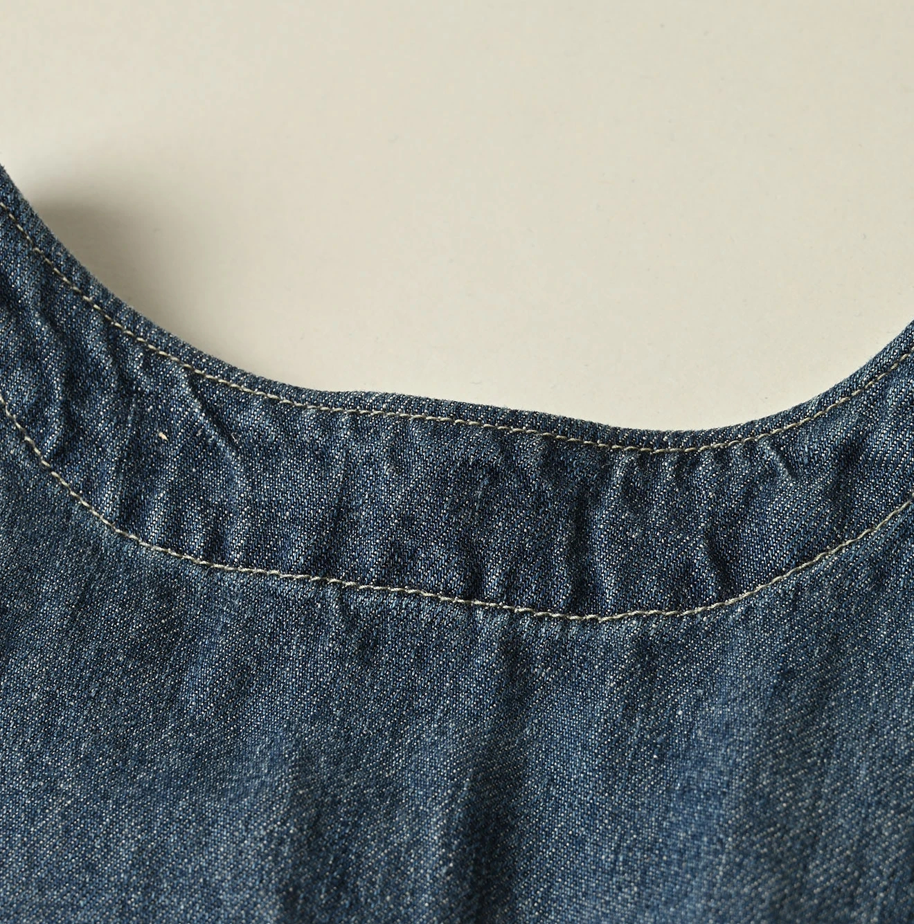 45R(フォーティファイブアール) |リネンデニムのオープンノースリーブ（重）