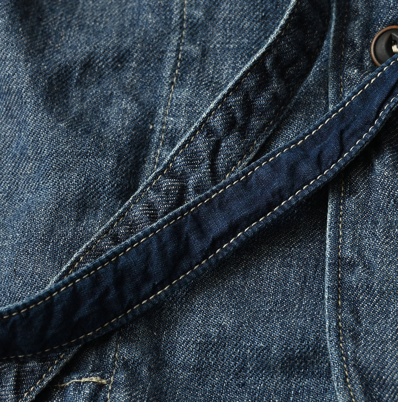 45R(フォーティファイブアール) |リネンデニムのオープンノースリーブ（重）